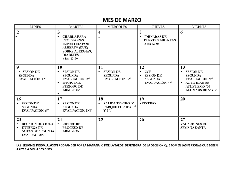 Breogan mes de MARZO