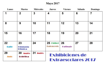 Exhibiciones estraescolares 2017 ok