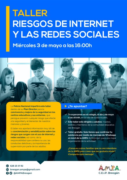 Taller: Riesgos de internet y las redes sociales | AMPA COLEGIO BREOGÁN